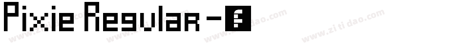 Pixie Regular字体转换